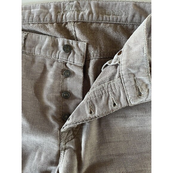 7 For All Mankind Jeans Men's 34 Standard Soft Button Tan Beige Measures 36x33 - Picture 4 of 11